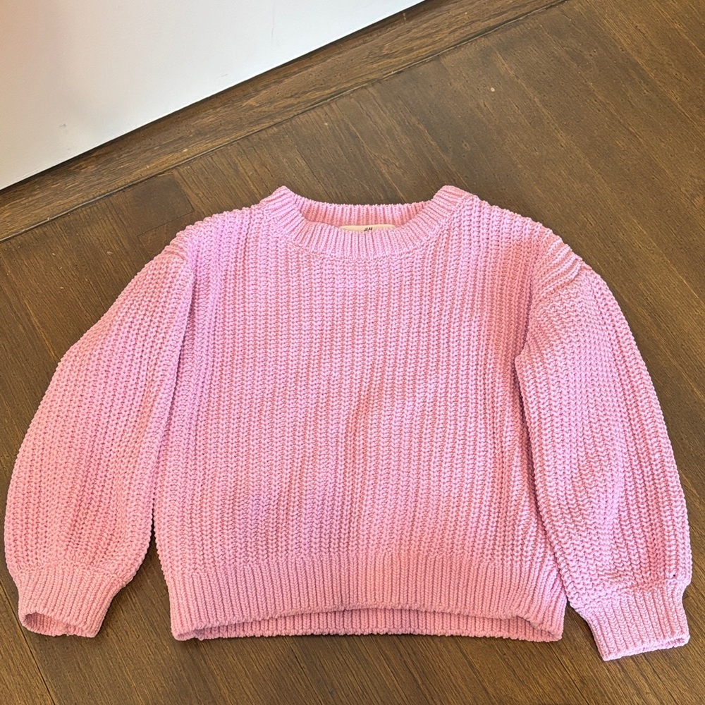 H&M Soft Pink Crew Neck Sweater